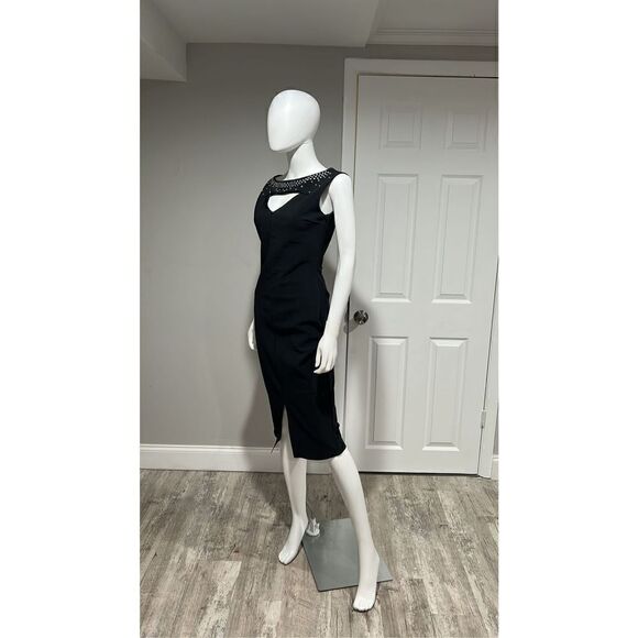 CHIARA BONI La Petite Robe Black Sumaj Embellished     Sheath Dress Size 6 NWT - Picture 6 of 11